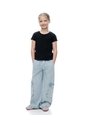 Camiseta Slim Manga Corta Negra Niña Negro de Gef