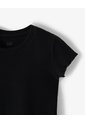 Camiseta Slim Manga Corta Negra Niña Negro de Gef