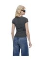 Camiseta Slim Algodón Rayas Mujer Negro de Gef