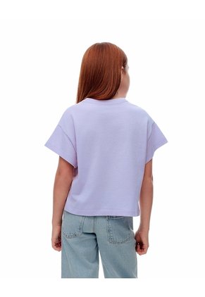 Camiseta Regular Stitch Morada Niña Lila