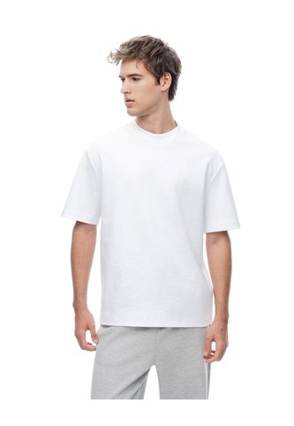 Camiseta Manga Corta Oversize Algodón Blanca Hombre Blanco Gef