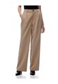 Pantalón Wide Leg Tiro Alto Café Mujer Cafe de Gef