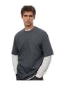 Camiseta Regular Manga Corta Gris Ada Hombre Gris de Gef
