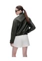Chaqueta Regular Tipo Cuero Verde Mujer Verde de Gef