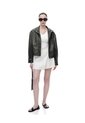 Chaqueta Regular Tipo Cuero Verde Mujer Verde de Gef