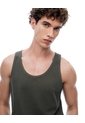 Camisilla Slim Algodón Verde Oliva Hombre Verde de Gef