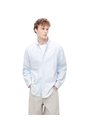 Camisa Manga Larga Regular Algodón Azul Hombre Azul de Gef