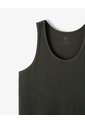 Camisilla Slim Algodón Verde Oliva Hombre Verde de Gef