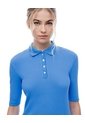 Polo Slim Tejido De Punto Algodón Azul Mujer Azul de Gef