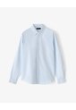 Camisa Manga Larga Regular Algodón Azul Hombre Azul de Gef