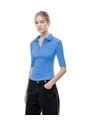 Polo Slim Tejido De Punto Algodón Azul Mujer Azul de Gef