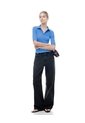Polo Slim Tejido De Punto Algodón Azul Mujer Azul de Gef
