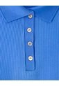 Polo Slim Tejido De Punto Algodón Azul Mujer Azul de Gef