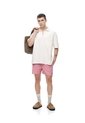 Pantaloneta De Baño Regular Rosado Hombre Rosa de Gef