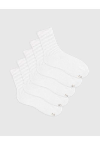 Medias Niño Largas Algodón Pack X5 Blancas Blanco Gef