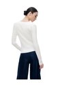 Suéter Slim Rib Blanco Mujer Blanco de Gef