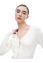 Suéter Slim Rib Blanco Mujer Blanco de Gef