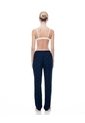 Pantalón Regular Tiro Medio Azul Estampado Mujer Azul de Gef