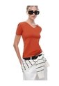 Camiseta Regular Uso 2 En 1 Naranja Mujer Naranja de Gef