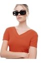 Camiseta Regular Uso 2 En 1 Naranja Mujer Naranja de Gef