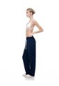 Pantalón Regular Tiro Medio Azul Estampado Mujer Azul de Gef
