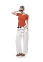 Camiseta Regular Uso 2 En 1 Naranja Mujer Naranja de Gef