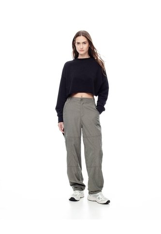 Pantalón Recto Tiro Medio Verde Mujer Verde Gef