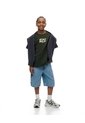 Camiseta Oversize Algodón Estampada Niño Verde de Gef