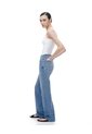Jean Regular Tiro Alto índigo Medio Mujer Azul de Gef