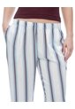 Pantalón Relaxed Tiro Medio Azul Rayas Mujer Azul de Gef