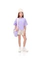 Camiseta Oversize Algodón Lavanda Niña Lila de Gef