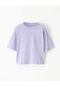 Camiseta Oversize Algodón Lavanda Niña Lila de Gef