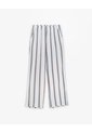 Pantalón Relaxed Tiro Medio Azul Rayas Mujer Azul de Gef