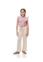 Blusa Regular Boleros Rosada Estampada Niña Rosa de Gef