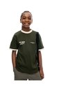 Camiseta Regular Manga Corta Verde Niño Verde de Gef
