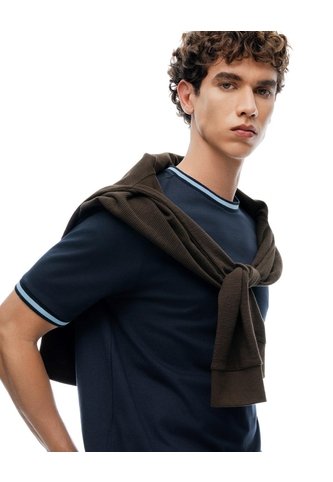 Camiseta Regular Manga Corta Azul Hombre Azul Gef