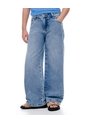 Jean Loose Tiro Medio índigo Azul de Gef