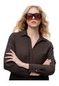 Camisa Regular Chocolate Mujer Chocolate de Gef