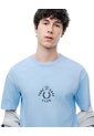 Camiseta Manga Corta Regular Estampado Azul Claro Hombre Azul de Gef