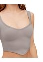 Crop Top Slim Seamless Taupe Mujer Marron de Gef