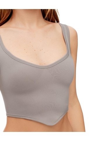 Crop Top Slim Seamless Taupe Mujer Marron Claro Gef