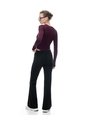 Pantalón Tiro Medio Bota Campana Negro Mujer Negro de Gef