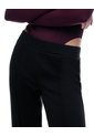 Pantalón Tiro Medio Bota Campana Negro Mujer Negro de Gef