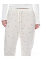 Pantalón Regular Tiro Medio Blanco Estampado Mujer Blanco de Gef