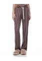 Pantalón Regular Tiro Medio Café Rayas Mujer Cafe de Gef