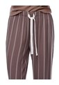 Pantalón Regular Tiro Medio Café Rayas Mujer Cafe de Gef
