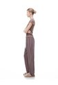 Pantalón Regular Tiro Medio Café Rayas Mujer Cafe de Gef