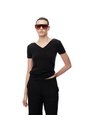 Camiseta Regular Uso 2 En 1 Negra Mujer Negro de Gef