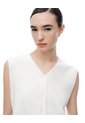 Chaleco Regular Rib Blanco Mujer Blanco de Gef