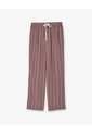 Pantalón Regular Tiro Medio Café Rayas Mujer Cafe de Gef